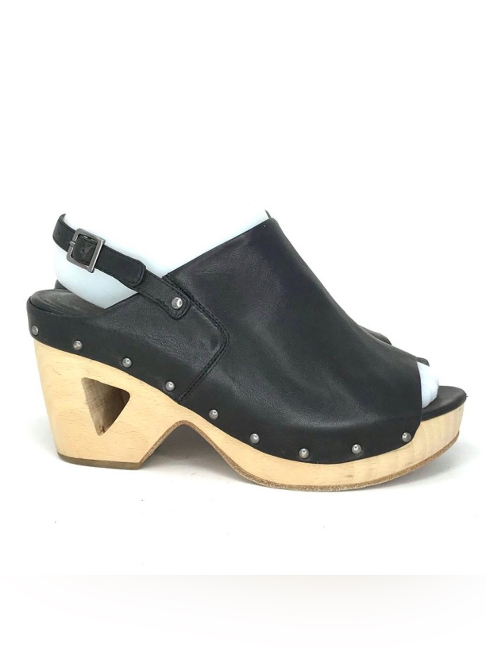 Eileen Fisher Cut Out Heel Clog Sandals